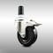 Service Caster 4 Inch 316SS Soft Rubber Swivel 1-3/8 Inch Expanding Stem Caster Lock Brake SCC SCC-SS316TTLEX20S414-SRS-138 - alternate 1